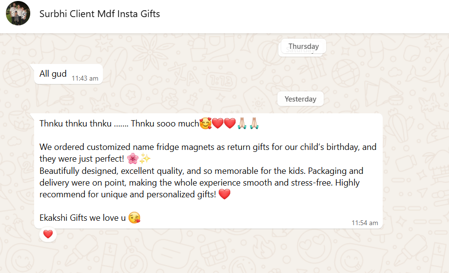 Feedback from Surbhi